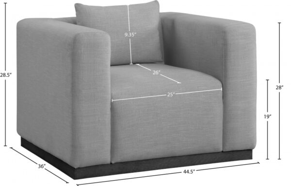 Alfie Linen Textured Fabric Upholstered Living Room Chair