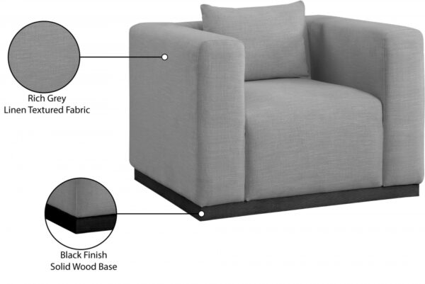 Alfie Linen Textured Fabric Upholstered Living Room Chair