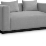 Alfie 67" Linen Textured Fabric Upholstered Loveseat