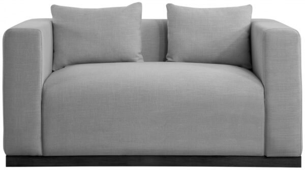 Alfie 67" Linen Textured Fabric Upholstered Loveseat