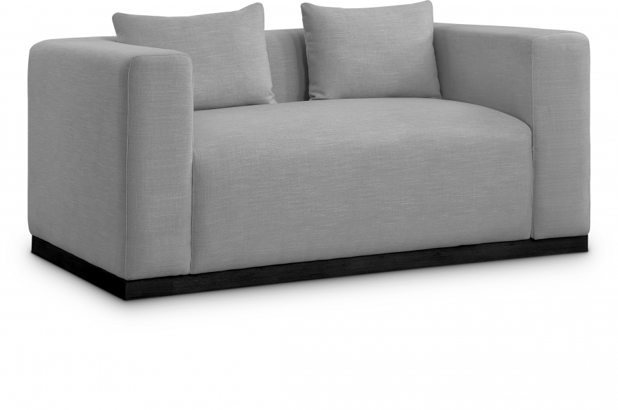 Alfie 67" Linen Textured Fabric Upholstered Loveseat