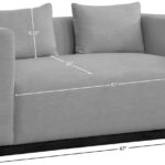 Alfie 67" Linen Textured Fabric Upholstered Loveseat