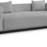 Alfie 90.5" Linen Textured Fabric Upholstered Sofa