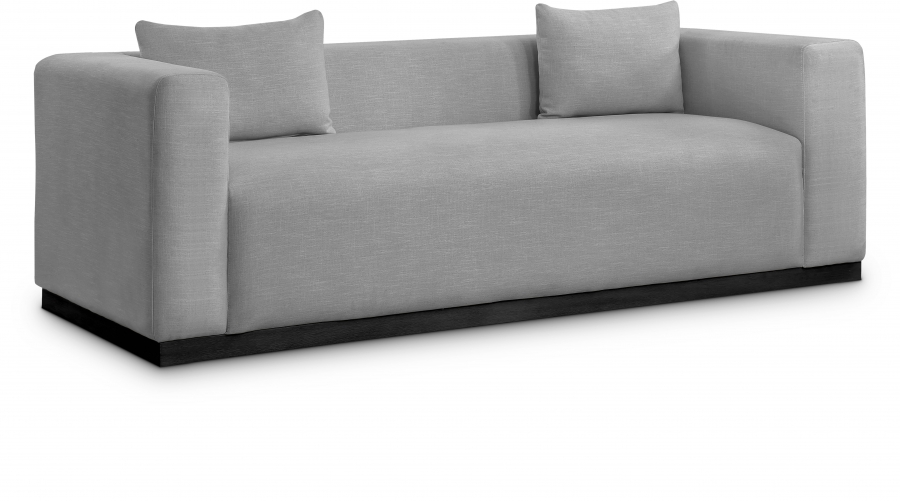 Alfie 90.5" Linen Textured Fabric Upholstered Sofa