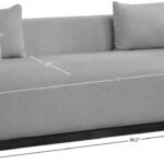 Alfie 90.5" Linen Textured Fabric Upholstered Sofa
