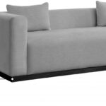 Alfie 90.5" Linen Textured Fabric Upholstered Sofa