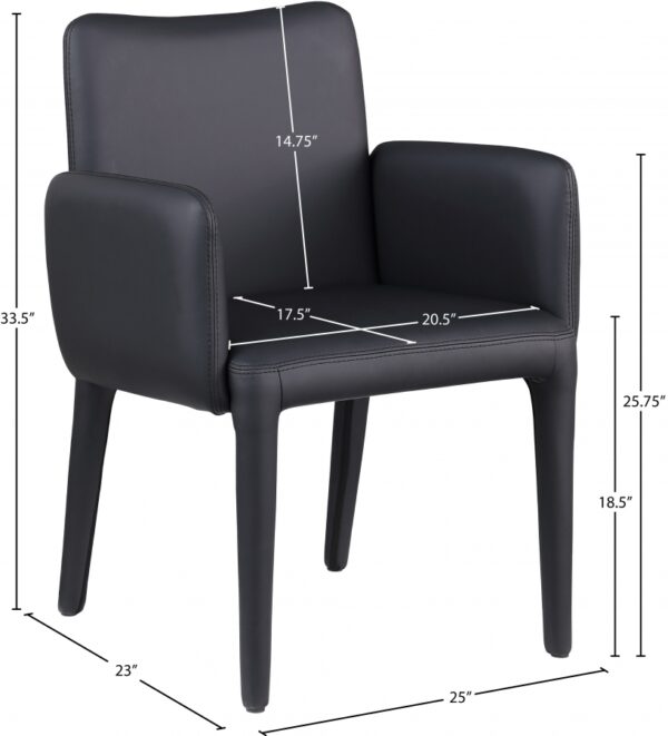 Pelle Vegan Leather Upholstered Dining Chair / Accent Chair