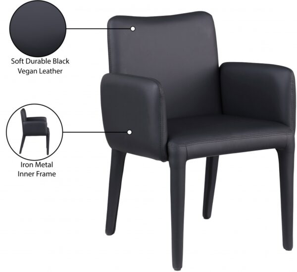 Pelle Vegan Leather Upholstered Dining Chair / Accent Chair