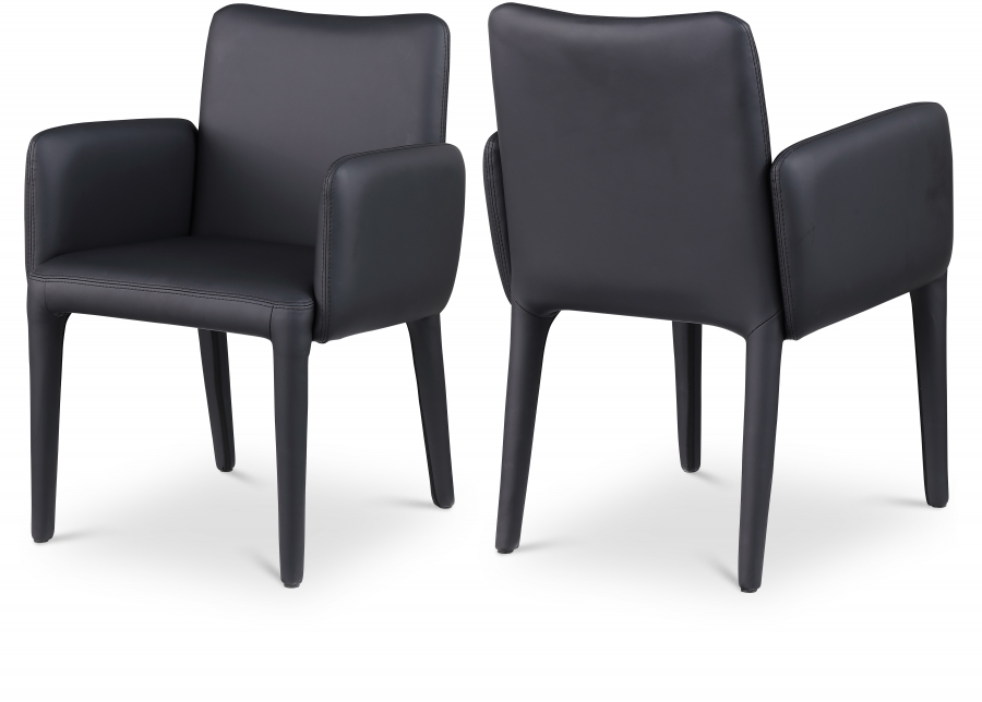 Pelle Vegan Leather Upholstered Dining Chair / Accent Chair