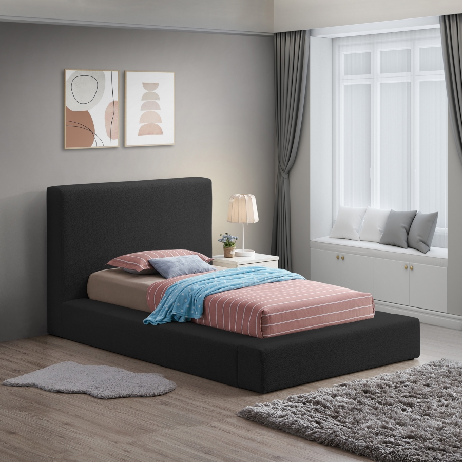 Terra Boucle Fabric Upholstered Twin Bed