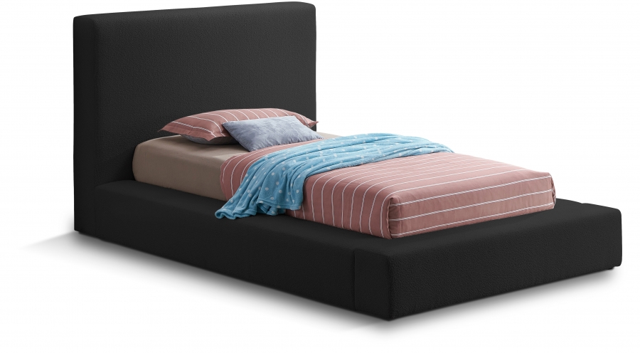 Terra Boucle Fabric Upholstered Twin Bed