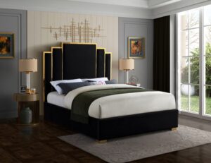 Hugo Velvet Upholstered Bed