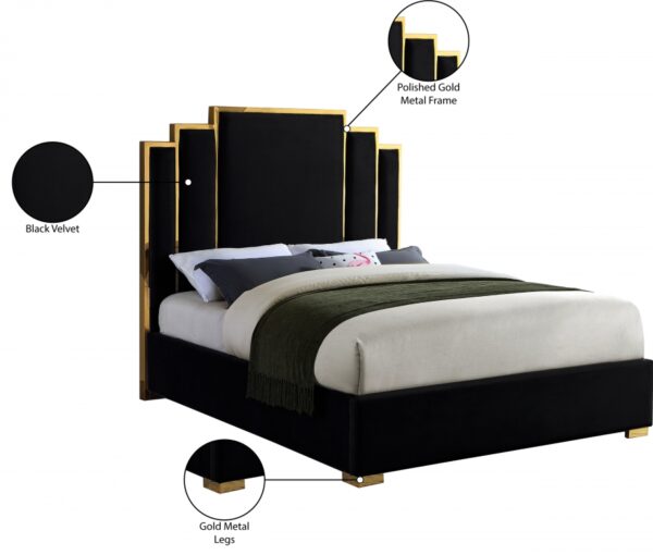 Hugo Velvet Upholstered Bed