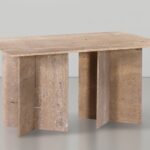 Verona 60" Travertine Dining Table