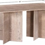 Verona 60" Travertine Dining Table