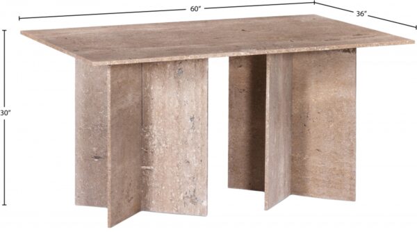 Verona 60" Travertine Dining Table