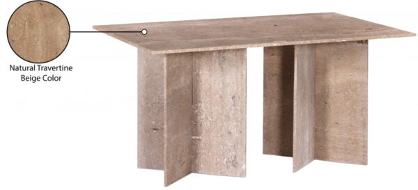 Verona 60" Travertine Dining Table