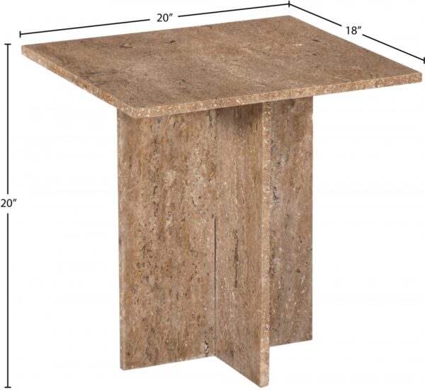 Verona Travertine End Table
