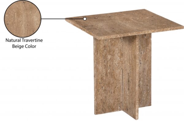 Verona Travertine End Table
