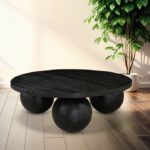 Spherical Acacia Wood Coffee Table