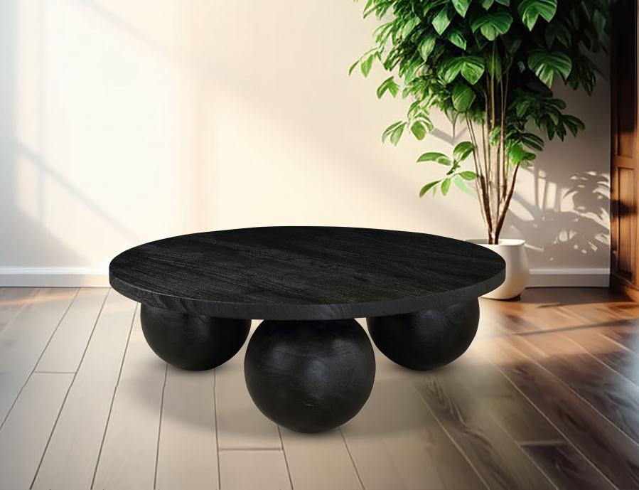 Spherical Acacia Wood Coffee Table