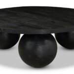 Spherical Acacia Wood Coffee Table