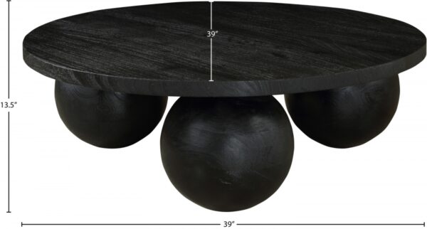 Spherical Acacia Wood Coffee Table