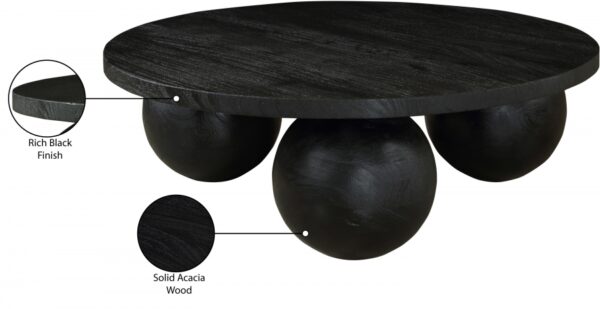 Spherical Acacia Wood Coffee Table