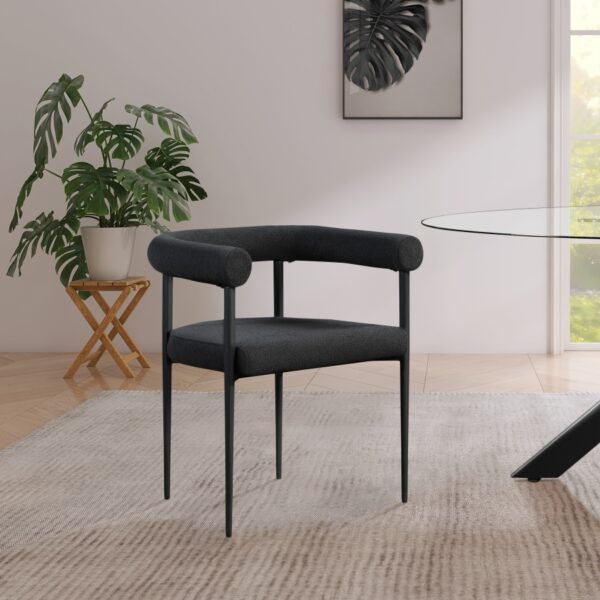 Louie Boucle Fabric Upholstered Dining Chair