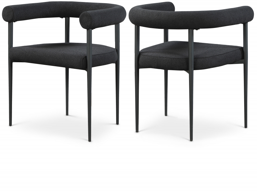 Louie Boucle Fabric Upholstered Dining Chair