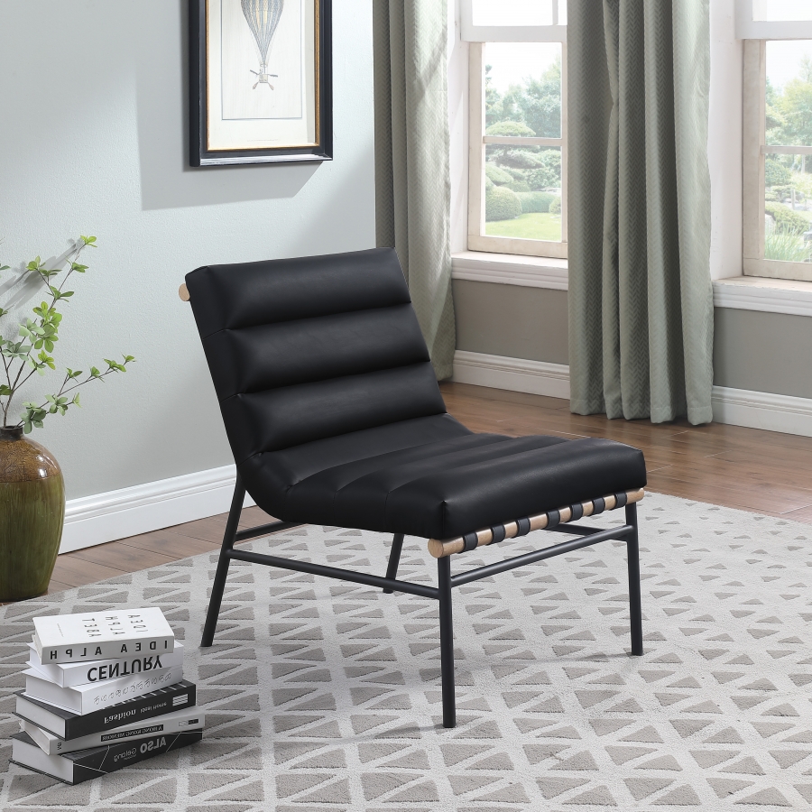 Burke Vegan Leather Upholstered Accent Chair