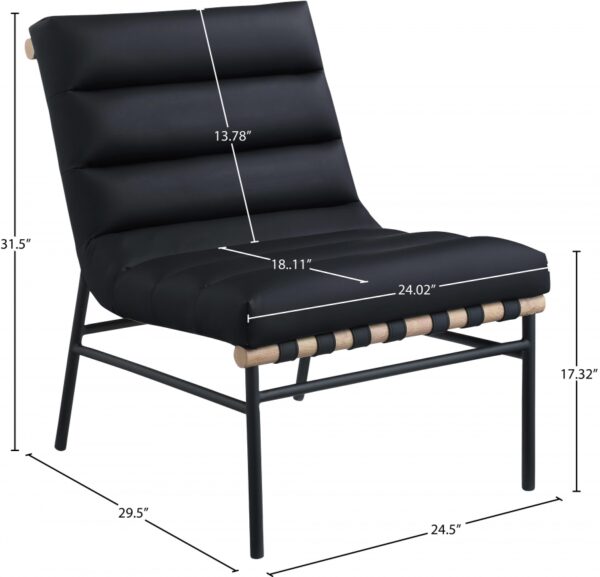 Burke Vegan Leather Upholstered Accent Chair