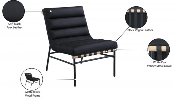 Burke Vegan Leather Upholstered Accent Chair