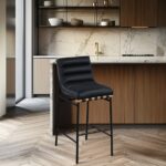 Burke Vegan Leather Upholstered Bar Stool