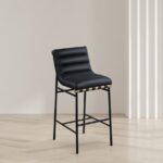 Burke Vegan Leather Upholstered Bar Stool