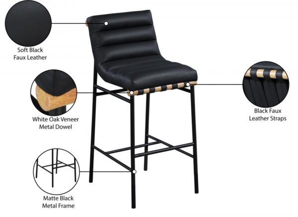 Burke Vegan Leather Upholstered Bar Stool