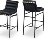 Burke Vegan Leather Upholstered Bar Stool