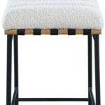 Burke Boucle Fabric Upholstered Bar Stool