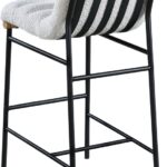 Burke Boucle Fabric Upholstered Bar Stool