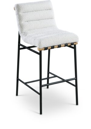 Burke Boucle Fabric Upholstered Bar Stool