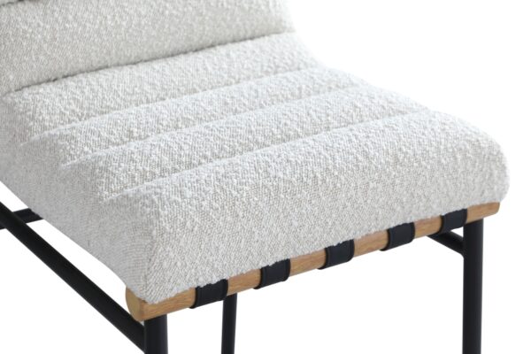 Burke Boucle Fabric Upholstered Bar Stool