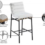 Burke Boucle Fabric Upholstered Bar Stool