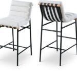 Burke Boucle Fabric Upholstered Bar Stool