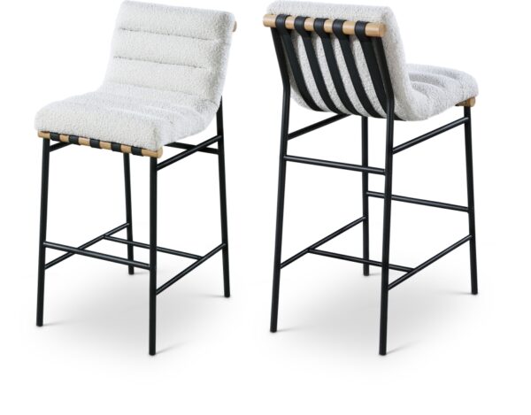 Burke Boucle Fabric Upholstered Bar Stool