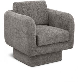 Alessandra Chenille Fabric Upholstered Swivel Accent Chair