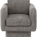 Alessandra Chenille Fabric Upholstered Swivel Accent Chair