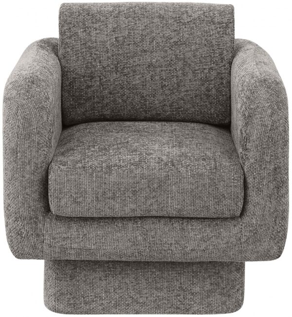 Alessandra Chenille Fabric Upholstered Swivel Accent Chair