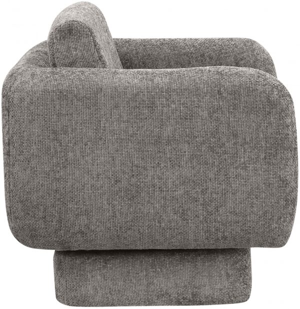 Alessandra Chenille Fabric Upholstered Swivel Accent Chair