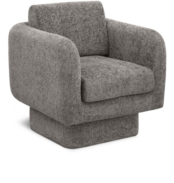 Alessandra Chenille Fabric Upholstered Swivel Accent Chair
