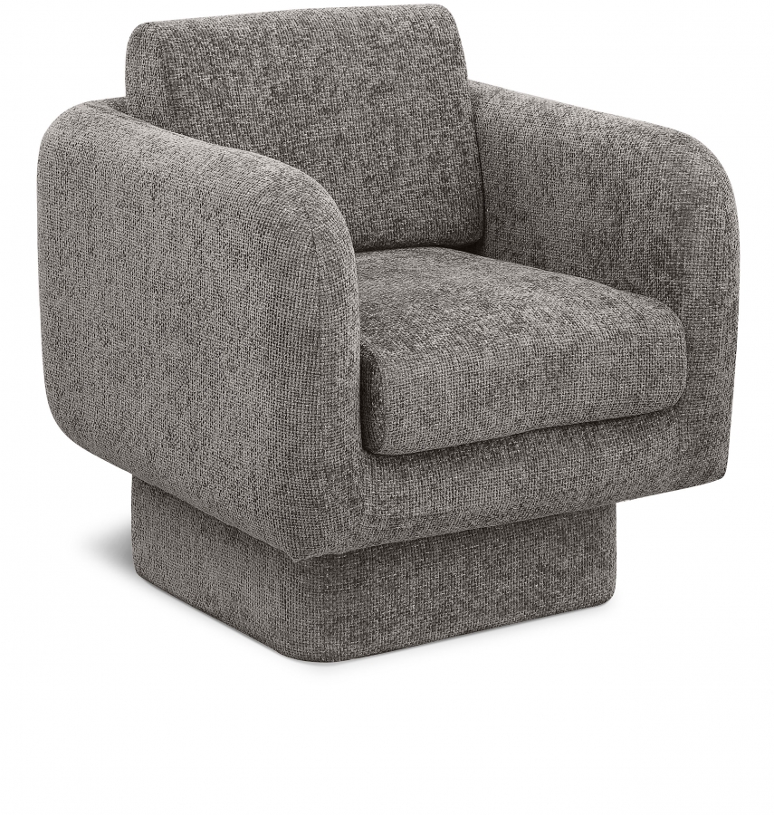 Alessandra Chenille Fabric Upholstered Swivel Accent Chair